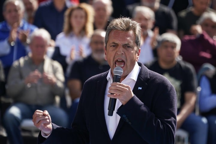 Sergio Massa en el acto de la CGT. Foto: Juano Tesone