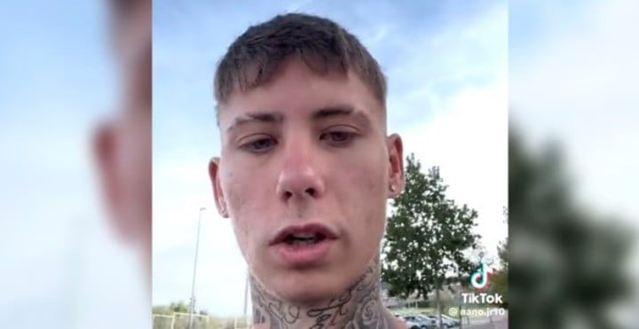 El joven español realizó un fuerte video en TikTok.