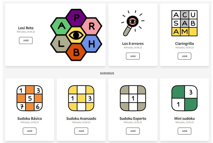 La nueva sección de Juegos de Clarín con desafíos y retos virales. 
