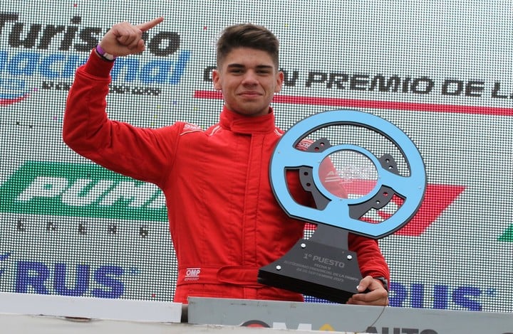 Joaquín Naranjo, reciente campeón de Copa Abarth Argentina, debutará en Clase 2. (Prensa TN)